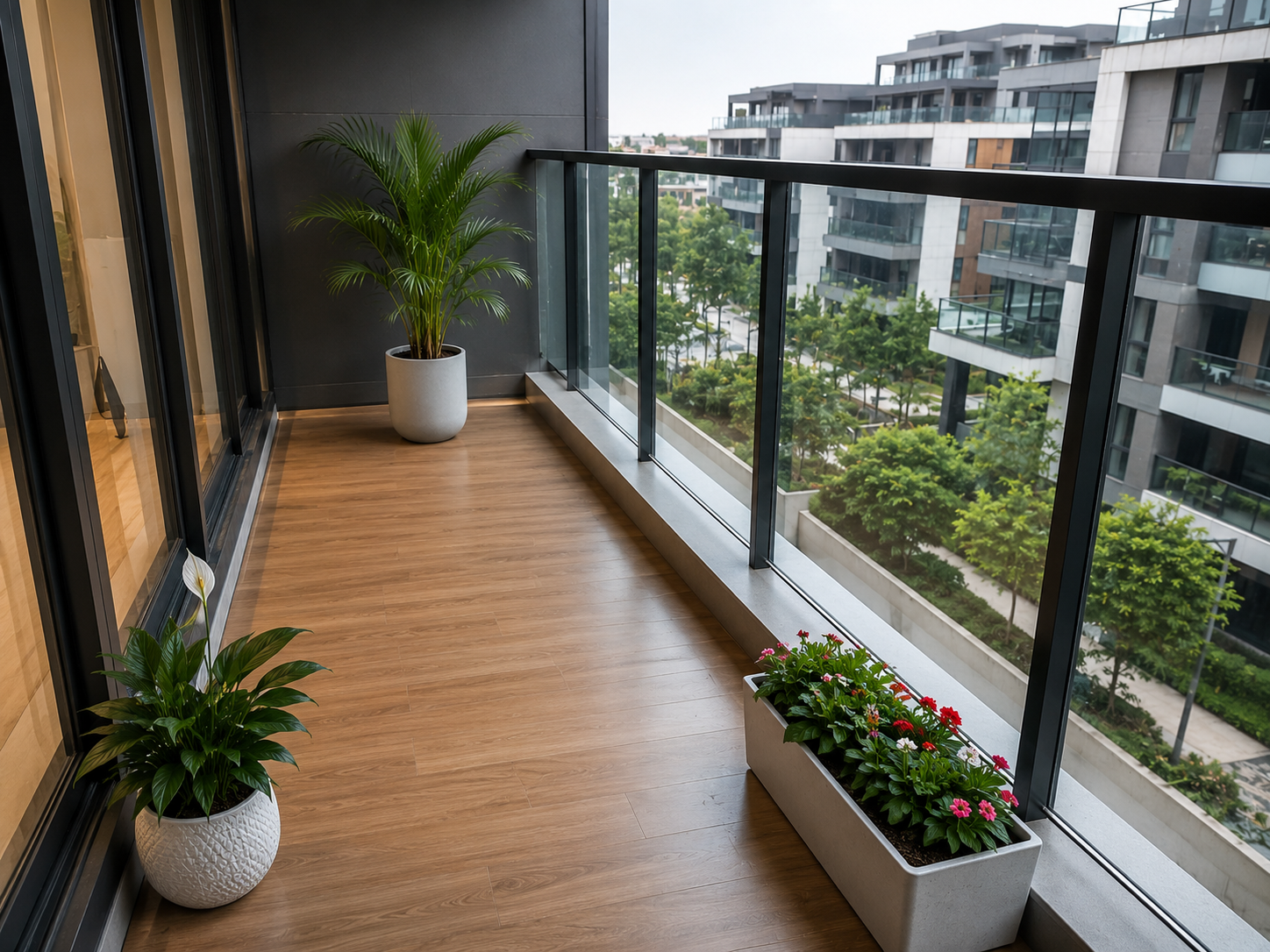 Balcony after professional cleaning